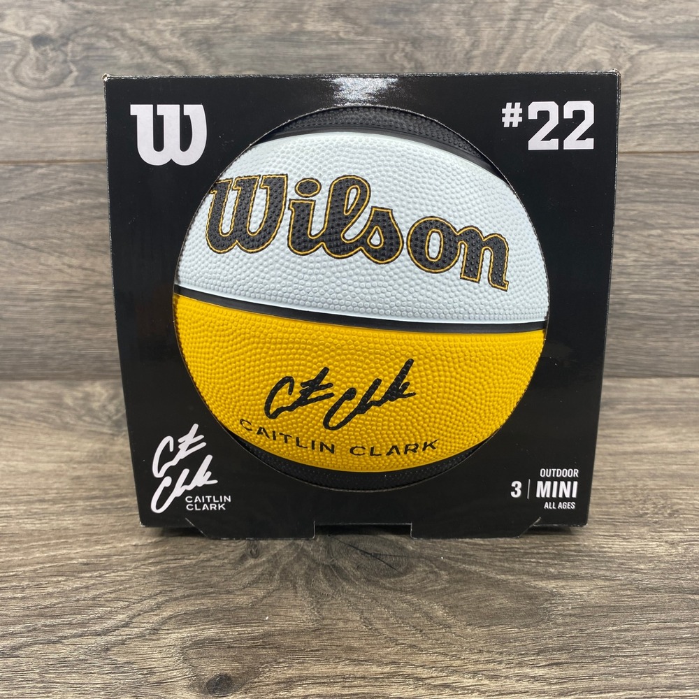 Wilson Basketball Unisex Size 3 Yellow Caitlin Clark Signature Series Mini #22